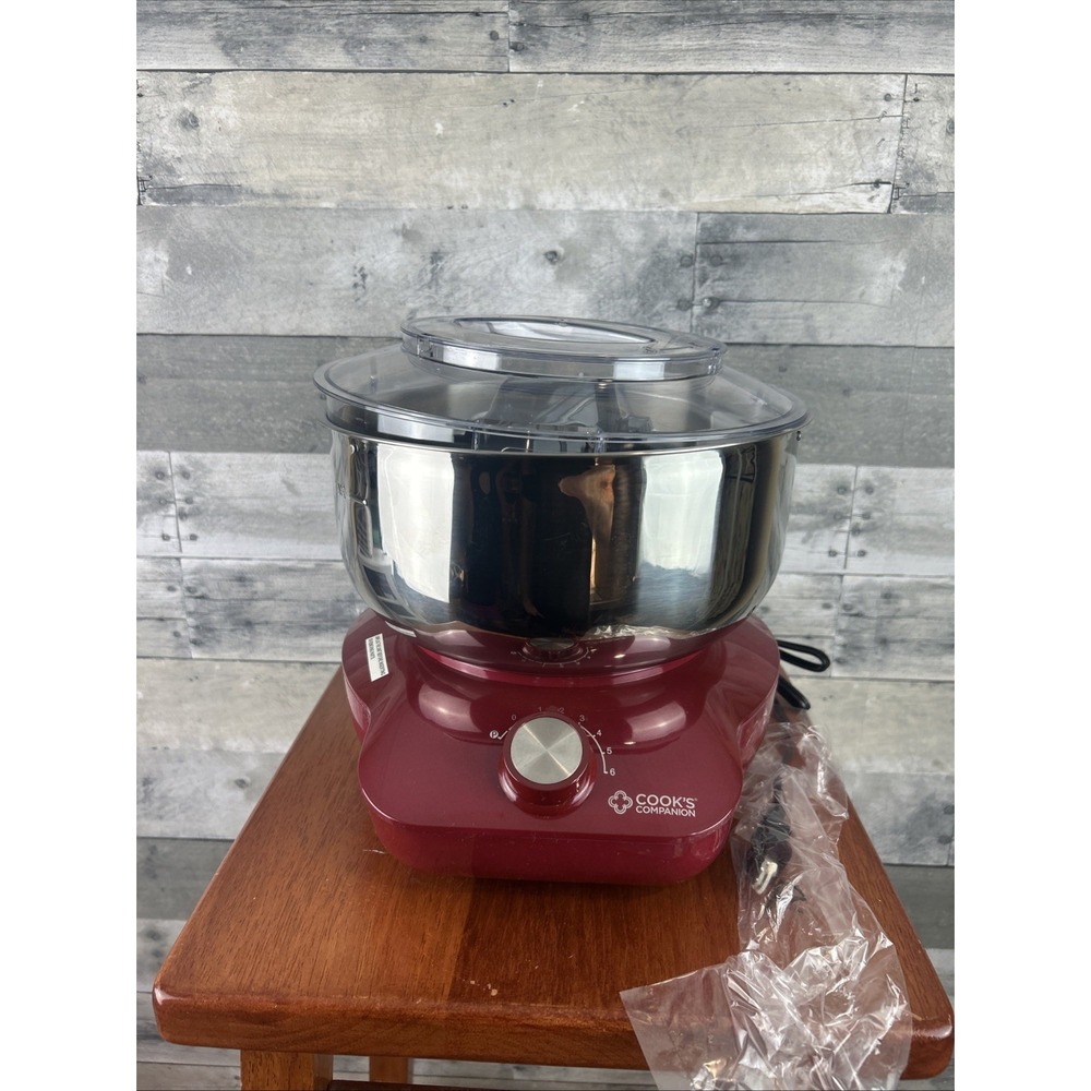 cooks companion 600w 5qt Multifunctional Open Mixer Red